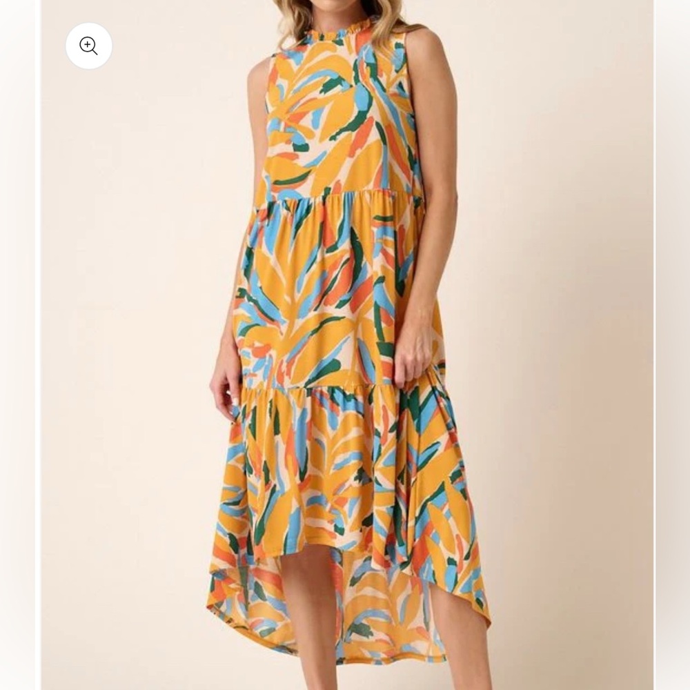 MTS Colorful High Low Dress Size Medium